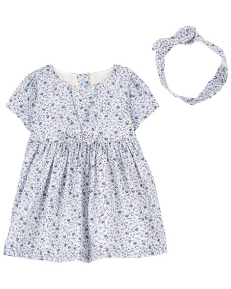 Vestido azul floral / nova coleção  / acompanha Tiara