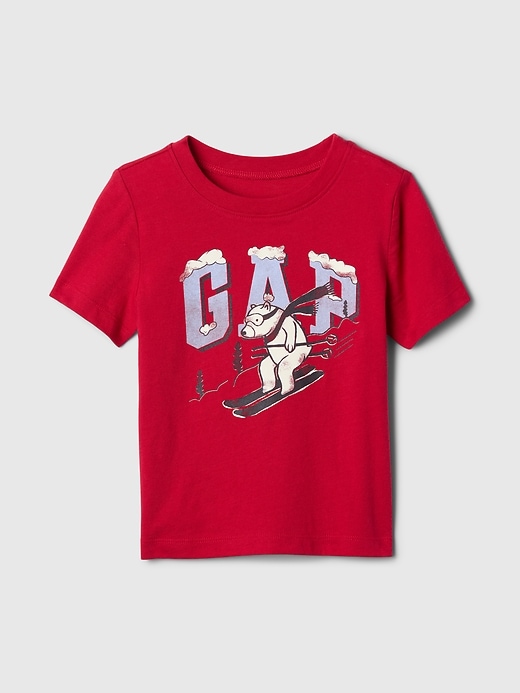 CAMISETA MANGA CURTA GAP - URSO POLAR VERMELHO - MENINO