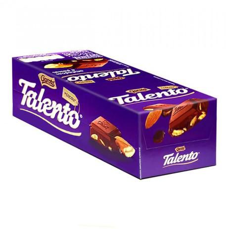 Caixa Chocolate Mini Talento Amêndoas e Passas com 18 displays (15X25g )- Garoto