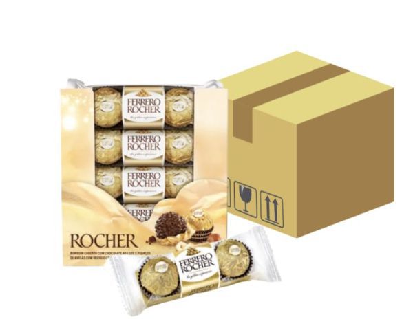 Caixa Ferrero Rocher Com - 6 displays de  48 Un