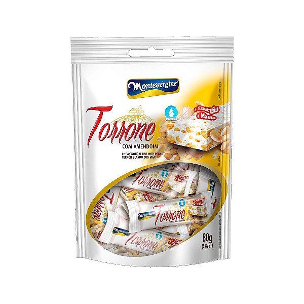 Mini Torrone Com Amendoim 80g - Montevergine