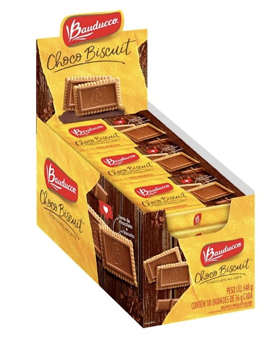 Biscoito Choco Biscuit ao Leite 18 unx36g Bauducco