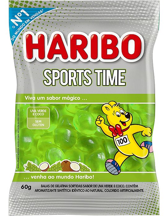 Bala Gelatina Sports Coco e Uva 60g - Haribo