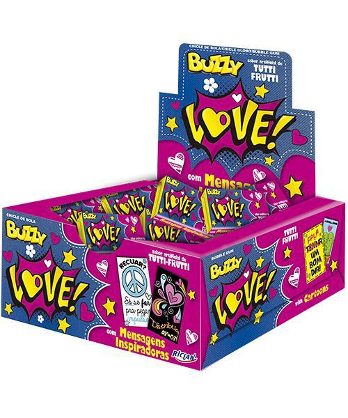 Chiclete Buzzy Love Uva (100 unidades) 300g - Riclan