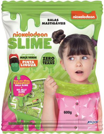 Bala Mastigavel Slime Maçã Verde 600g - Riclan