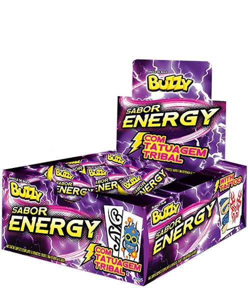 Chiclete Buzzy energy (100 unidades) 400g - Riclan