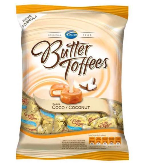 Bala Butter Toffees Coco 100g - Arcor