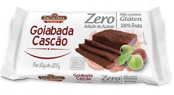 Goiabada Cascão Zero Açúcar 100%fruta  200g - Dacolonia