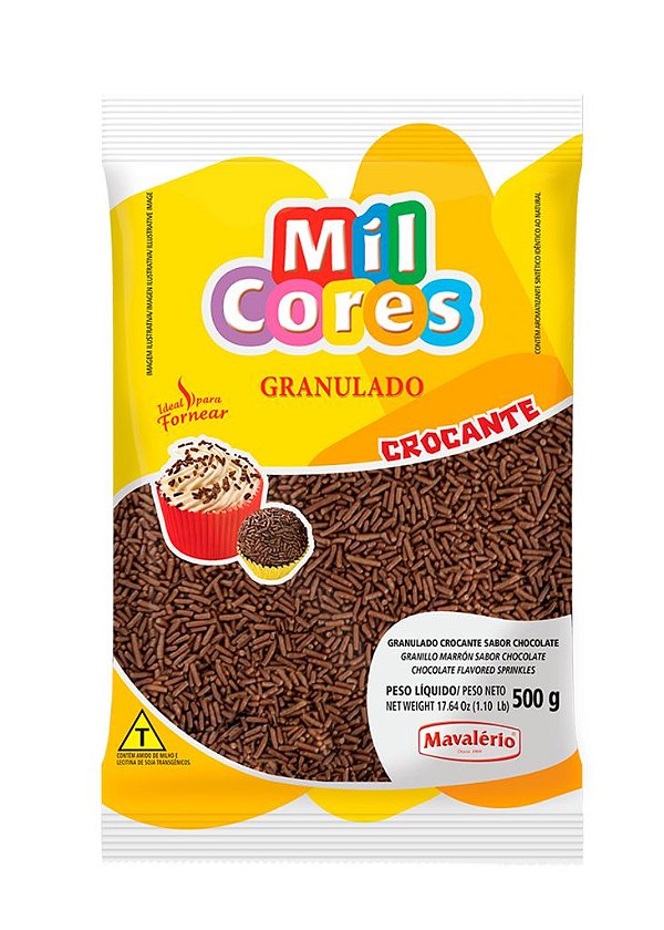 Granulado crocante sabor chocolate Mavalério 500g