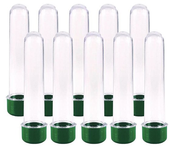 Lembrancinhas Tubo de ensaio tubete grande verde com 10 unidades - Mirandinha