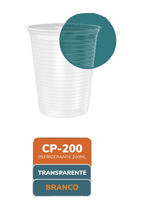 Caixa Copo descartável linha transparente 200 ml com 2500 unidades - Minaplast
