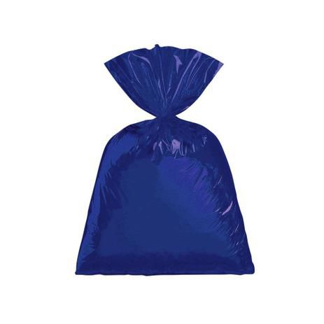 Saco para Presente cor Azul metalizado 25x37cm com 50 unidades - Packpel