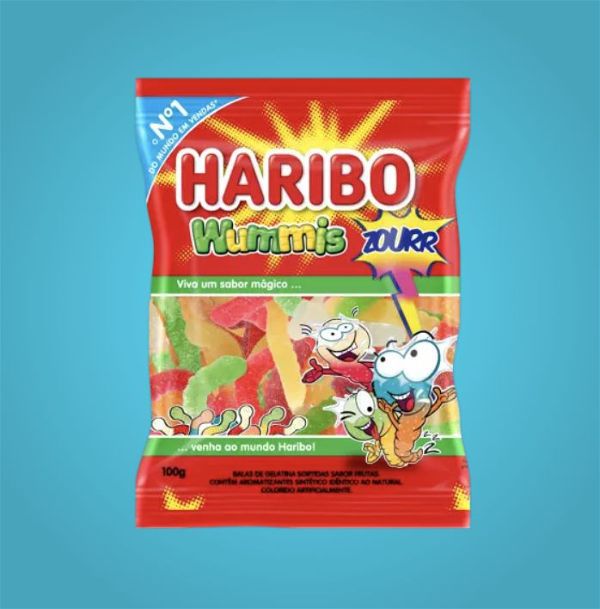 Bala De Gelatina Wummis  Zourr 100g- Haribo