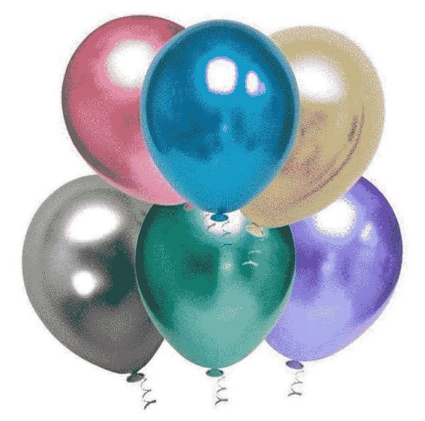 Balão Cromado Número 5 Redondo com 25 unidades - Art Latex