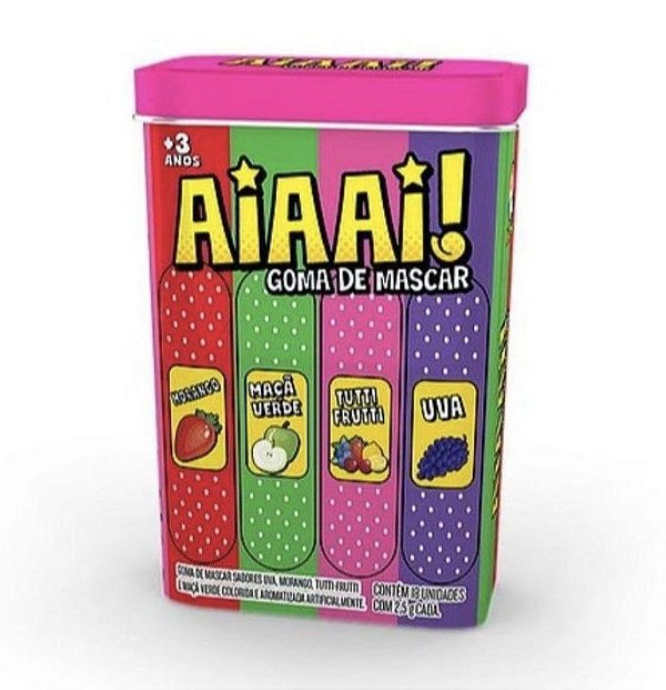 Chiclete Lata Kids AIAAI 25g - Kids Zone