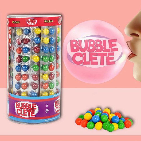 Pote Goma de Mascar Kids Bubble Clete 40 unidades - Kids Zone