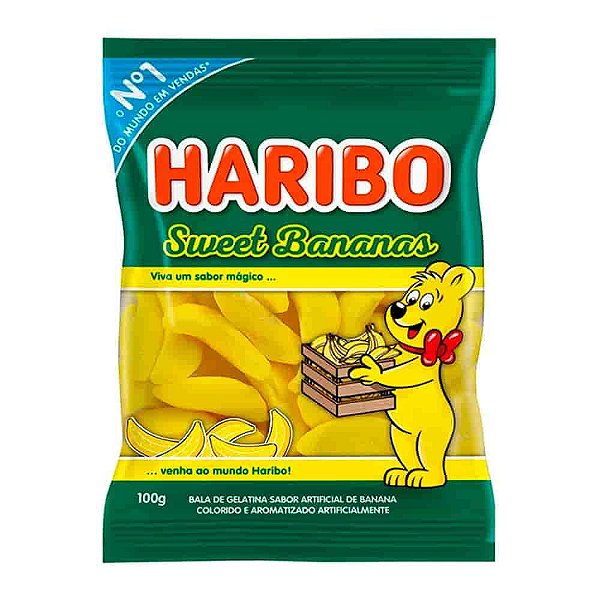 Bala Gelatina Sweet Banana 100g - Haribo
