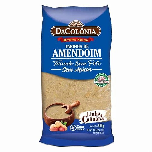 Farinha de Amendoim Sem Açúcar DaColônia 500g