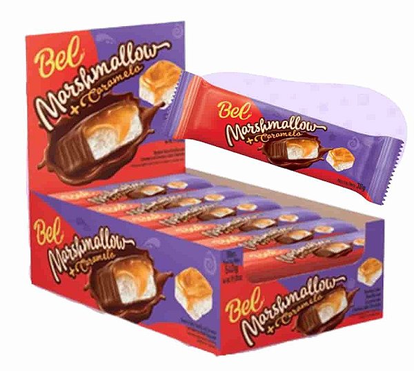 Chocolate Marshmallow e Caramelo com 18 unidades de 30g - Bel