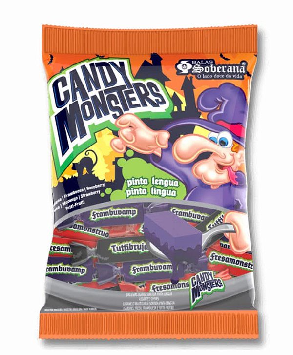 Bala Candy Monsters Pinta Lingua Soberana 600g