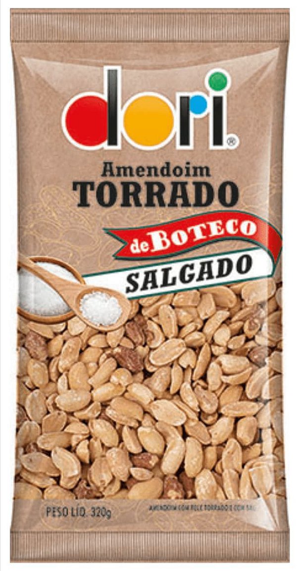 Amendoim Torrado De Boteco Salgado Dori 320g