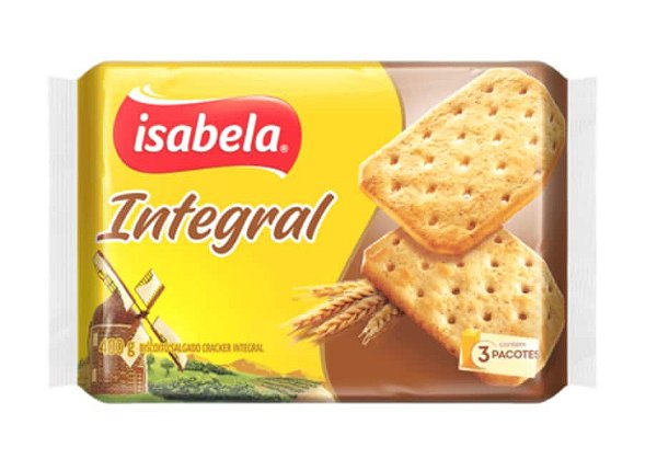 Biscoito Salgado Integral 400 g - Isabela