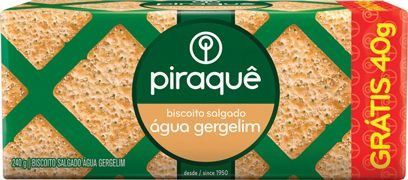 Biscoito Salgado Sabor Água e Gergelim 240g - Piraquê