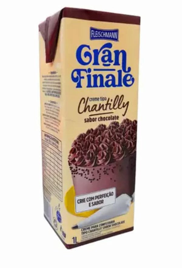 Creme Chantilly Gran Finale Sabor Chocolate - 1 L - Fleischmann