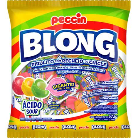 Pirulito Blong Sour Sortido 672g - Peccin