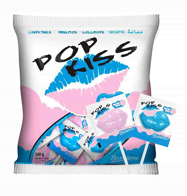 Pirulito Pop Kiss Algodão Doce 500g - Florestal