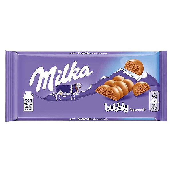 Chocolate Bubbly Alpine Milk 100g - Milka