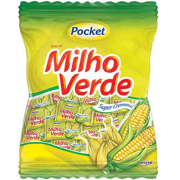 Bala Dura Pocket Cremosa Milho Verde 100G - Riclan