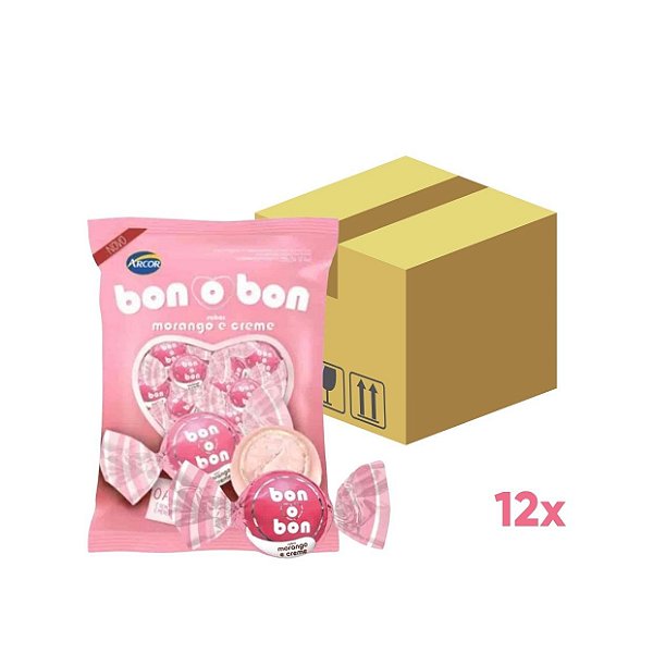Caixa Bombom Bonobon Morango 12x750g - Arcor