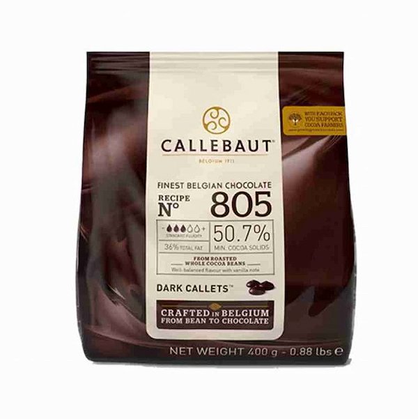 Chocolate Amargo Callebaut n°805 50,7% Cacau Gotas 400g