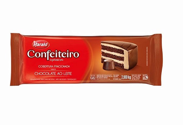 Cobertura Confeiteiro em Barra Fracionada Chocolate Ao Leite 2,100kg