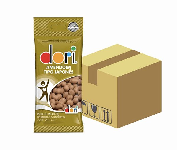 Caixa de Amendoim Japonês Dori 30 unidades de 70g