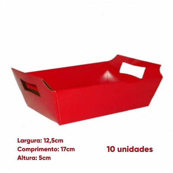 Cesta Pequena Vermelho PacBox com 10 unidades