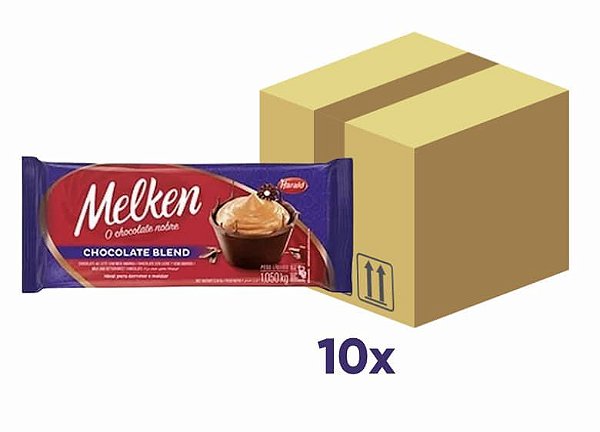 Caixa Chocolate Blend em Barra Melken 10 un de 1,010kg