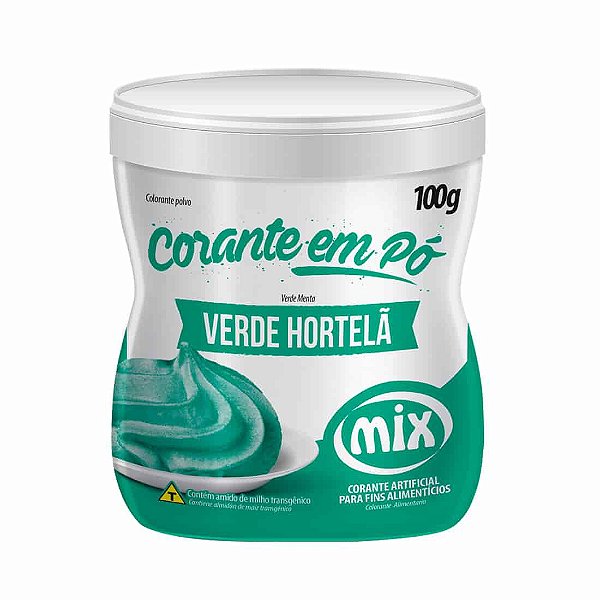 Corante Alimentício em Pó Artificial Verde Hortelã Mix 100g