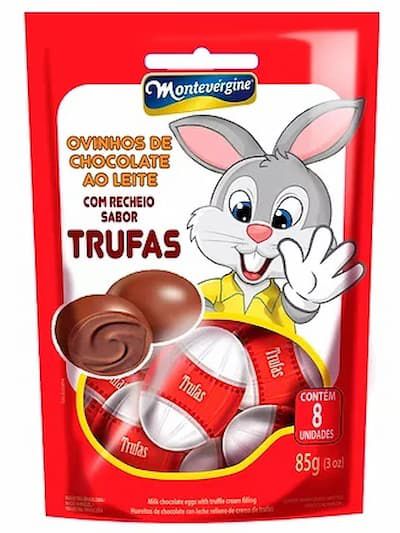 Ovinhos de Páscoa Chocolate ao Leite com Recheio de Trufas Montevérgine 85g