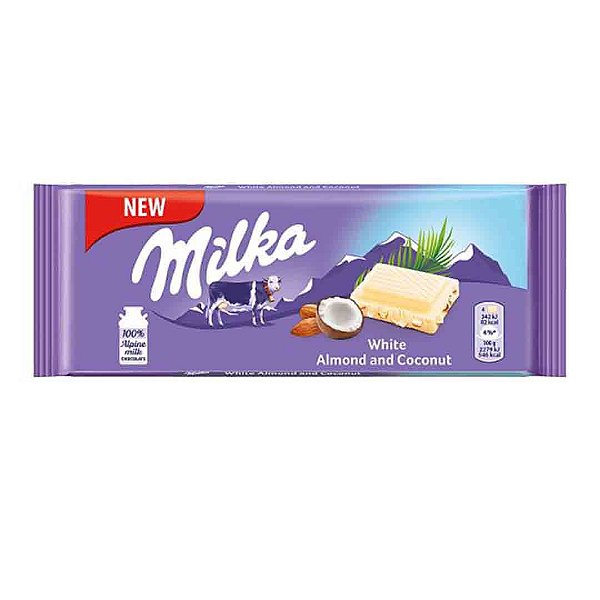 Milka White Almond and Coconut 100g