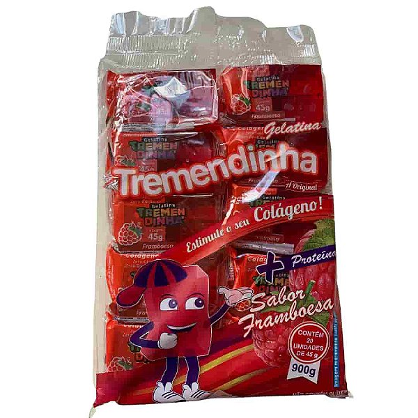 Gelatina Tremendinha Framboesa com 20 unidades