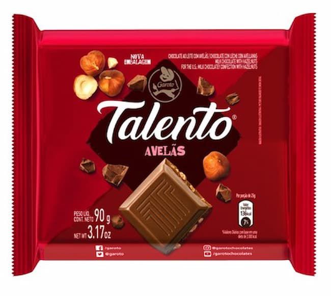 Chocolate Garoto Talento Avelã 90g