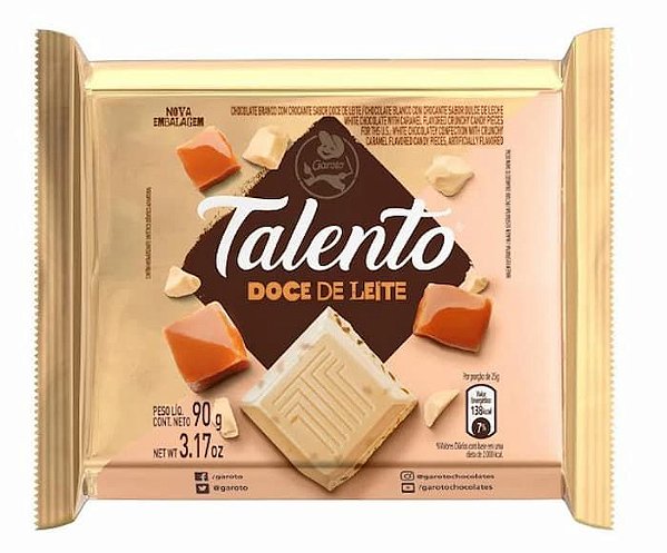 Chocolate Talento Recheado Doce de Leite Garoto 90g