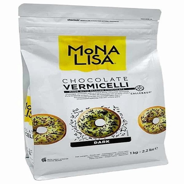Granulado Vermicelli Dark Mona Lisa Callebaut 1kg