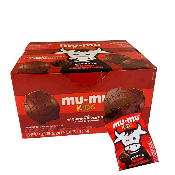 Chocolate Mu-mu Kids Sabor Ao Leite Neugebauer com 24 unidades