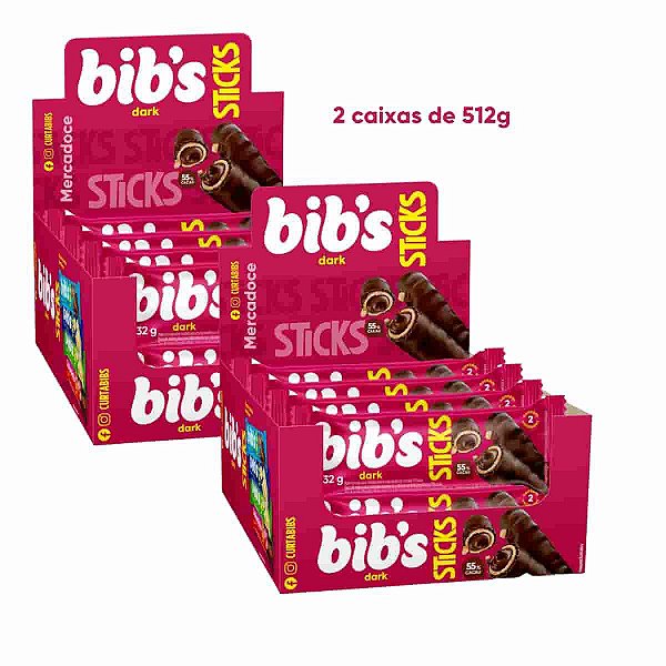 Kit 2 Chocolate Bibs Stick Dark 512g Neugebauer