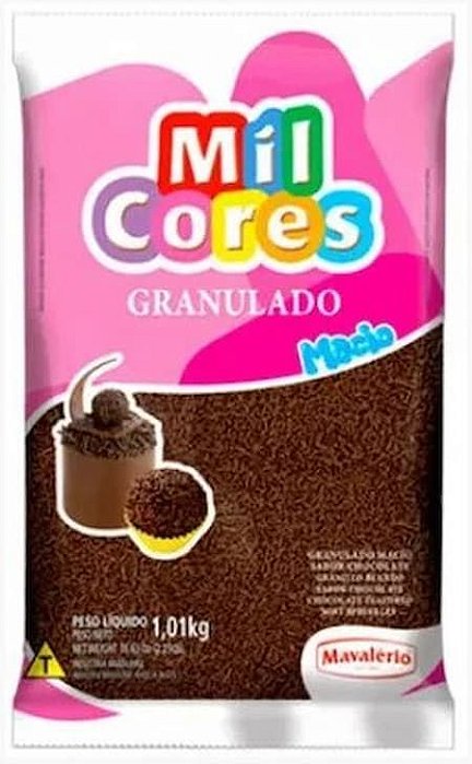 Granulado Macio Mil Cores Chocolate Mavalério 1,010kg