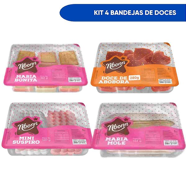 Kit 4 Bandejas Doces Juninos Nbonn