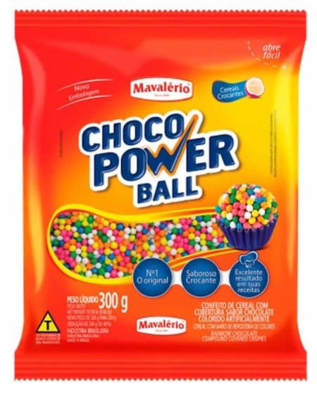 Choco Power Ball Micro Colorido Mavalério 300g